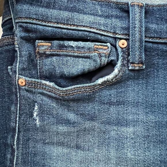 J Brand Blue Medium Wash Cropped Mid-Rise Skinny Leg Jean, US24 - Picture 7 of 15